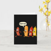 Gruppenumarmung Wurst Brötchen Chup Senf Lustiger Karte (Gelbe Blume)