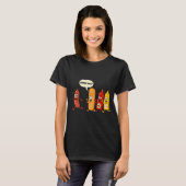 Gruppenumarmung Wurst Brötchen Chup Senf Lustiger T-Shirt (Vorne ganz)