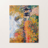 Gruppenwanderung im Herbstgarten mit Blume Puzzle (Vertikal)