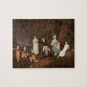 Gruppieren Sie Porträt eines Squire, seiner Puzzle
