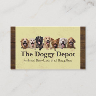 Gruppierung glücklicher Hunde   Tierdienste Visitenkarte