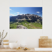 Gruppo Sella und passo Gardena Poster (Küche)