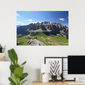 Gruppo Sella und passo Gardena Poster (Heimbüro)