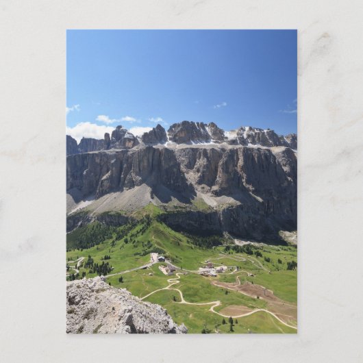 Gruppo Sella und passo Gardena Postkarte (Vorderseite)