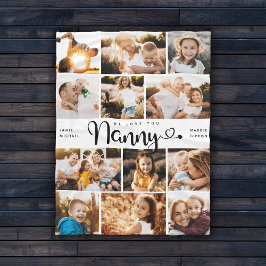 Gruscha Wir Liebe Sie hören Moderne FotoCollage Fleecedecke