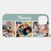 Gruschschrift Oma Foto Collage I Phone Case (Rückseite (Horizontal))
