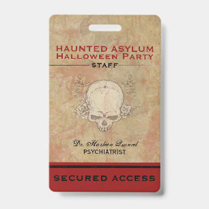 Grusel-Asyl-Halloween-Party-Personal Ausweis
