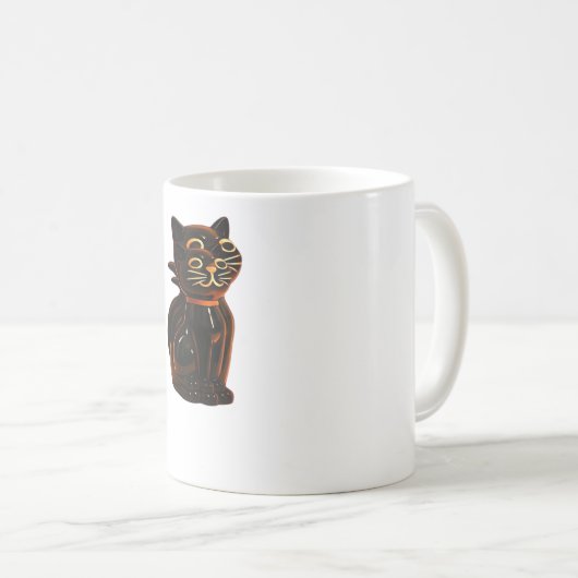 Grusel Cat Halloween Classic T - Shirt Kaffeetasse (VorderseiteRechts)