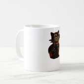 Grusel Cat Halloween Classic T - Shirt Kaffeetasse (Vorderseite Links)
