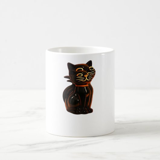 Grusel Cat Halloween Classic T - Shirt Kaffeetasse (Mittel)