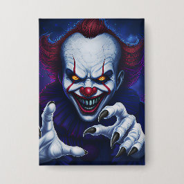 Grusel-Clown-Abzeichen Button