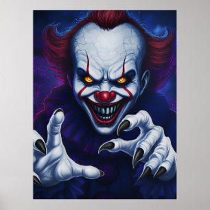 Grusel-Clown-Plakat Poster