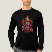 Grusel-Clowns-Gesicht Tri-Blend Shirt (Vorderseite)