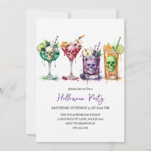 Grusel- Cocktailparty Halloween Einladung