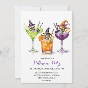 Grusel- Cocktailparty Halloween Einladung
