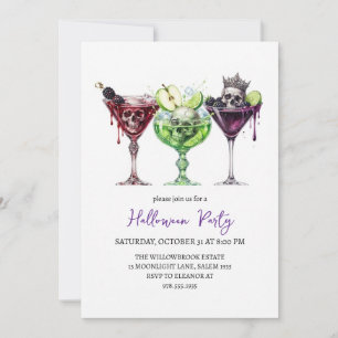 Grusel- Cocktailparty Halloween Einladung