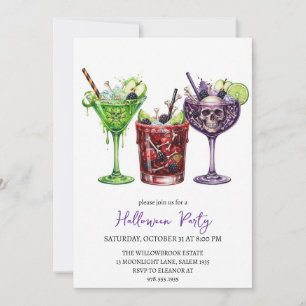Grusel- Cocktailparty Halloween Einladung