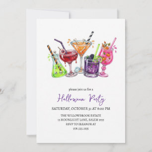 Grusel- Cocktailparty Halloween Einladung