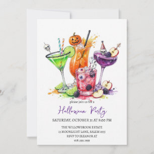 Grusel- Cocktailparty Halloween Einladung