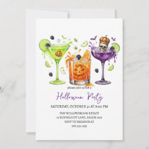 Grusel- Cocktailparty Halloween Einladung