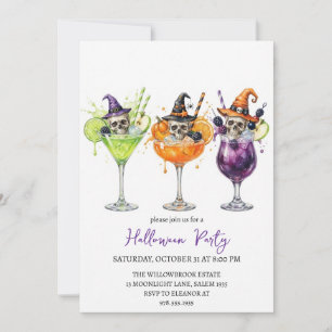 Grusel- Cocktailparty Halloween Einladung