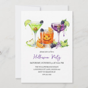 Grusel- Cocktailparty Halloween Einladung