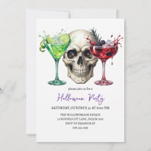 Grusel- Cocktailparty Halloween Einladung