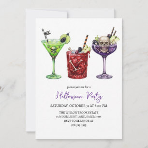Grusel- Cocktailparty Halloween Einladung