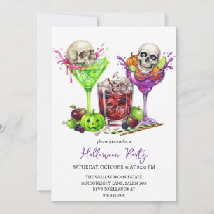 Grusel- Cocktailparty Halloween Einladung