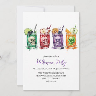 Grusel- Cocktailparty Halloween Einladung