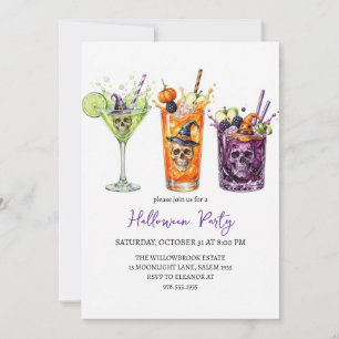 Grusel- Cocktailparty Halloween Einladung