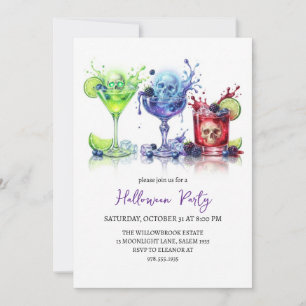 Grusel- Cocktailparty Halloween Einladung