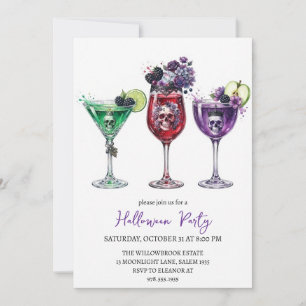 Grusel-Cocktailparty Halloween Einladung