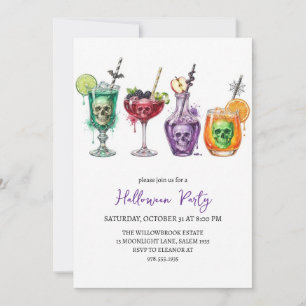 Grusel- Cocktailparty Halloween Einladung