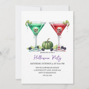 Grusel- Cocktailparty Halloween Einladung