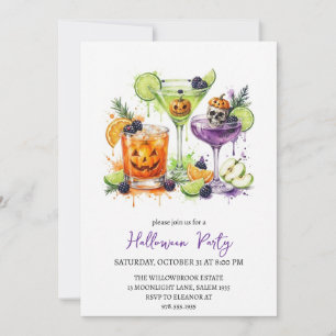 Grusel- Cocktailparty Halloween Einladung