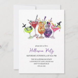 Grusel- Cocktailparty Halloween Einladung