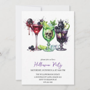 Grusel- Cocktailparty Halloween Einladung