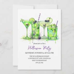 Grusel- Cocktailparty Halloween Einladung