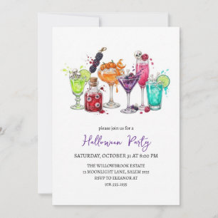 Grusel-Cocktailparty Halloween Einladung