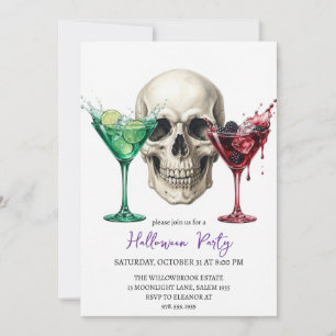 Grusel- Cocktailparty Halloween Einladung