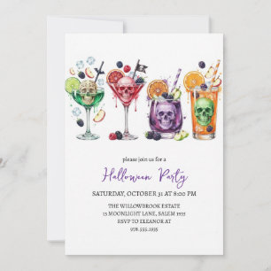 Grusel- Cocktailparty Halloween Einladung