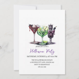 Grusel- Cocktailparty Halloween Einladung