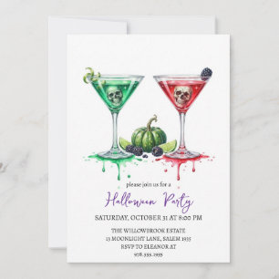 Grusel- Cocktailparty Halloween Einladung
