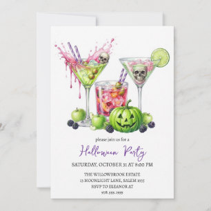 Grusel- Cocktailparty Halloween Einladung