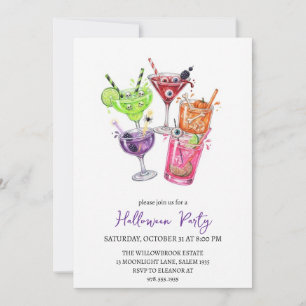 Grusel- Cocktailparty Halloween Einladung