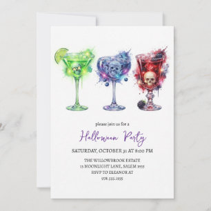 Grusel- Cocktailparty Halloween Einladung