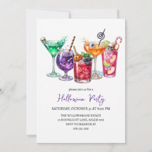 Grusel- Cocktailparty Halloween Einladung