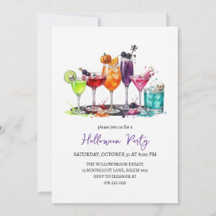 Grusel- Cocktailparty Halloween Einladung