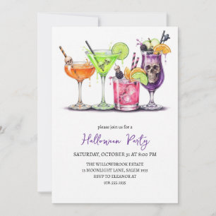 Grusel- Cocktailparty Halloween Einladung